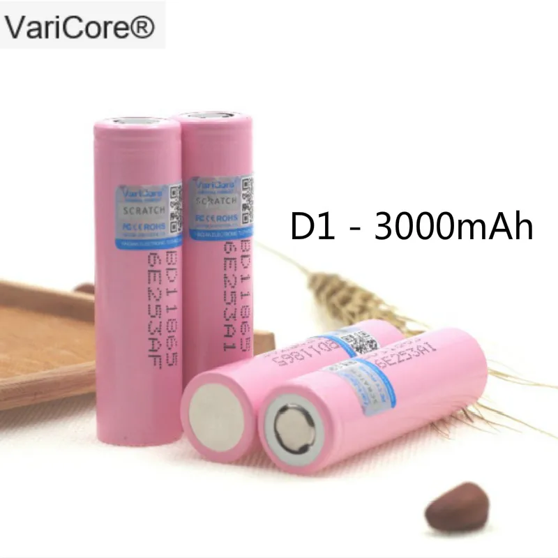 Новая оригинальный varicore D1 3000 мАч 3 7 в 18650 литиевая аккумуляторная батарея для
