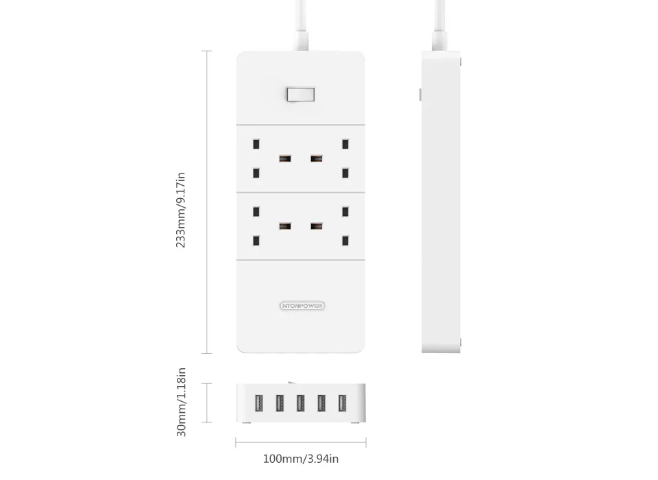 NTON power HPC USB power Strip UK Plug 4 AC Разъем питания 5 портов USB зарядное устройство Защита от перенапряжения 1,5 м удлинитель провод шнур питания