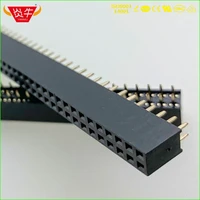 2 54mm pitch 2x40p 80pin strip connector socket double row straight female header withstand high temperatures gold plated 1au