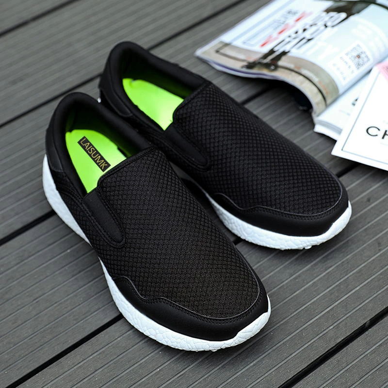 

LAISUMK Mesh Men Summer Autumn Slip-on Shoes Casual Breathable Footwear Chaussure Homme Zapatos Hombre