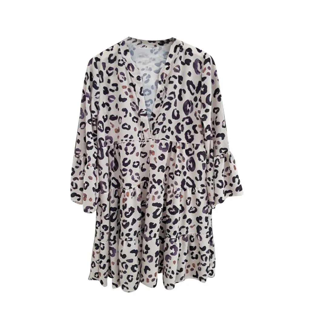 Женское шифоновое платье с V образным вырезом винтажная мода три четверти