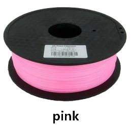 pink Высокопрочная нить 3d принтера PLA/ABS 1,75 мм/3 мм 1 кг цена - Цвет: pink