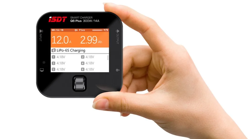ISDT Q6 Pro BattGo 300 Вт 14A карманное зарядное устройство для аккумуляторов Lipo