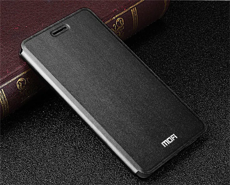 Xiao mi 5S флип-чехол MOFI Xiao mi 5S Роскошный кожаный флип-чехол s с держателем mi 5S защитный чехол coque 5,15'' - Цвет: Black