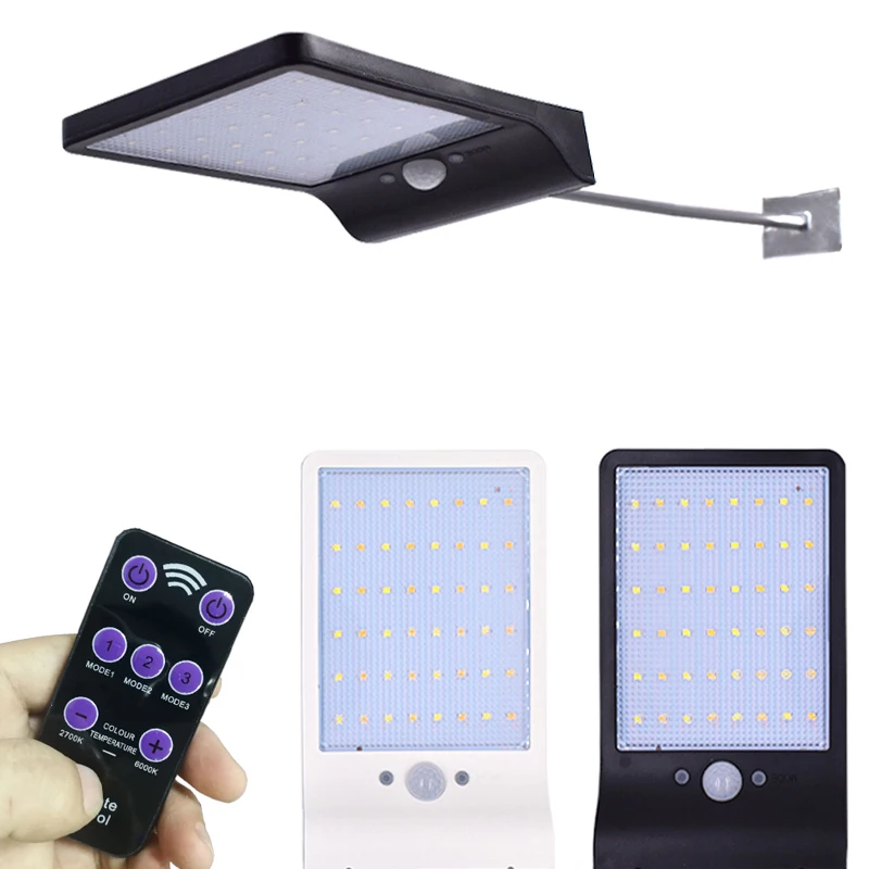 QLTEG 48 leds 450 лм светильник на солнечной батарее индукционный настенный для