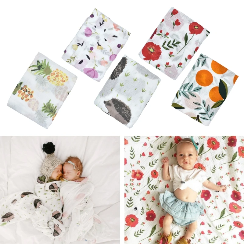 Муслиновые хлопковые детские пеленки мягкие одеяла для новорожденных ванны