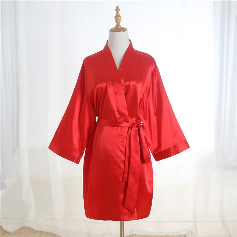 Robe 12 Розовая Женская сексуальная ночная рубашка из искусственного шелка, халат, платье, женская летняя одежда для отдыха, одежда для сна, халат, платье с цветами юката размера плюс 6XL S010-B - Цвет: Robe 12
