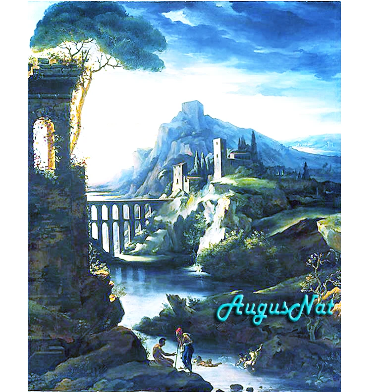 scenery diamond painting on canvas mountain wall art decor rhinestone pictures dotz by numbers mosaic castle craft view | Дом и сад