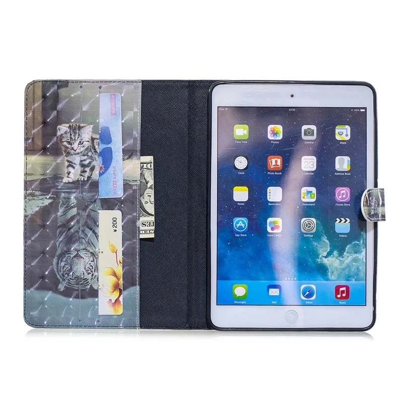СПС Coque iPad Air Чехол милый Кот Волк кожаный чехол-книжка для телефона с кошельком и Чехлы для iPad Air A1474 A1475 A1476 iPad 5 чехол Etui Capinha