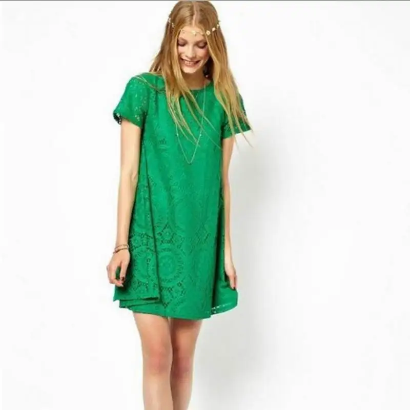 Новые европейские 2017 женские кружевные выдалбливают Длинные повседневные