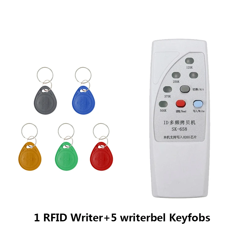 as photo shows Портативный Rfid считыватель карт-ручной Rfid писатель 13 шт. 125 кГц Кардридер писатель копировальный аппарат с 6 картами/метками комплект - Цвет: as photo shows
