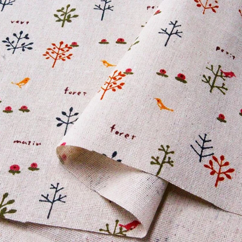 50 см ширина печать свежий Foral твиловая хлопковая ткань DIY Детская одежда сделать