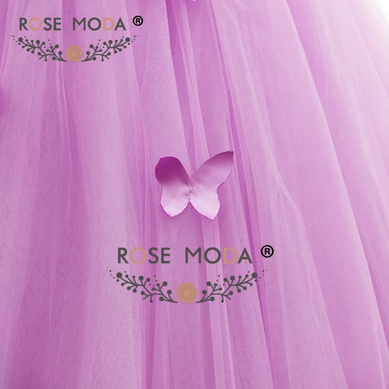 Розовое модное роскошное свадебное платье на одно плечо с бабочкой 3 D реальные