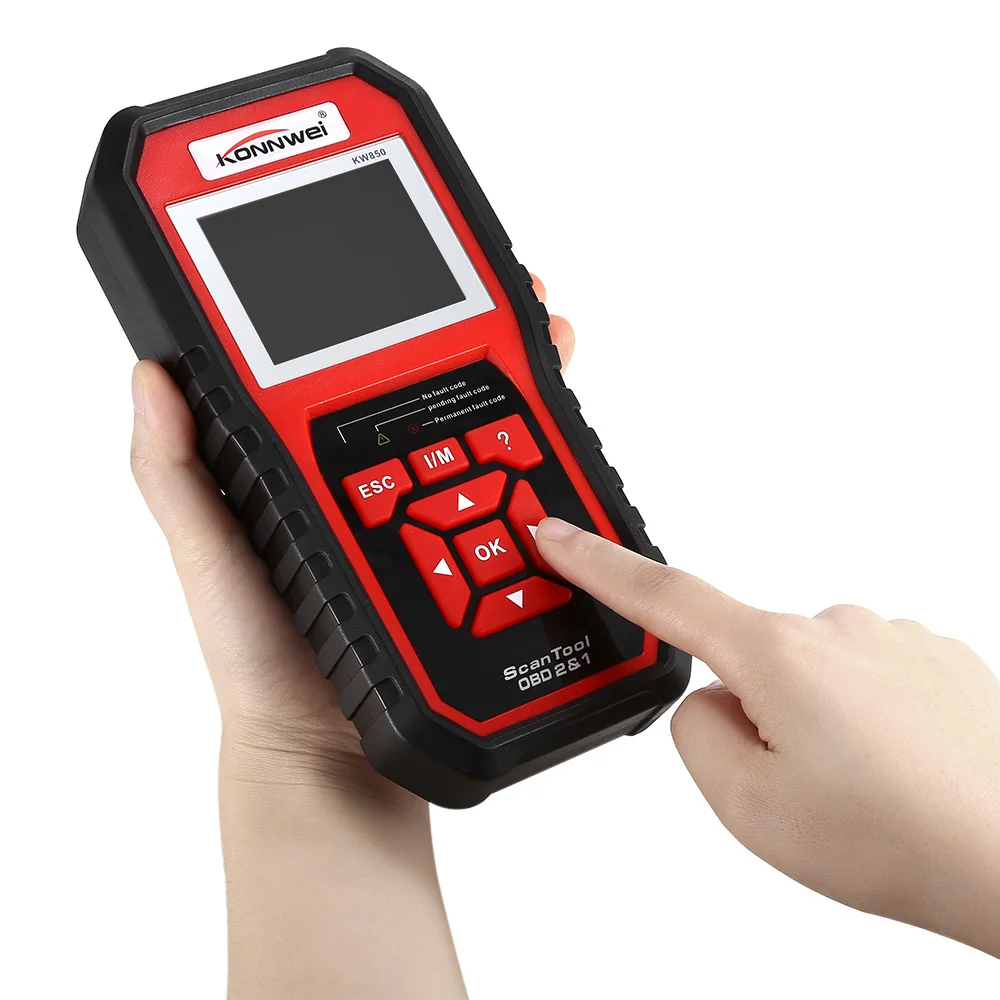 KONNWEI KW850 Универсальный OBD2 EOBD Автомобильный сканер кода многоязычный TFT дисплей