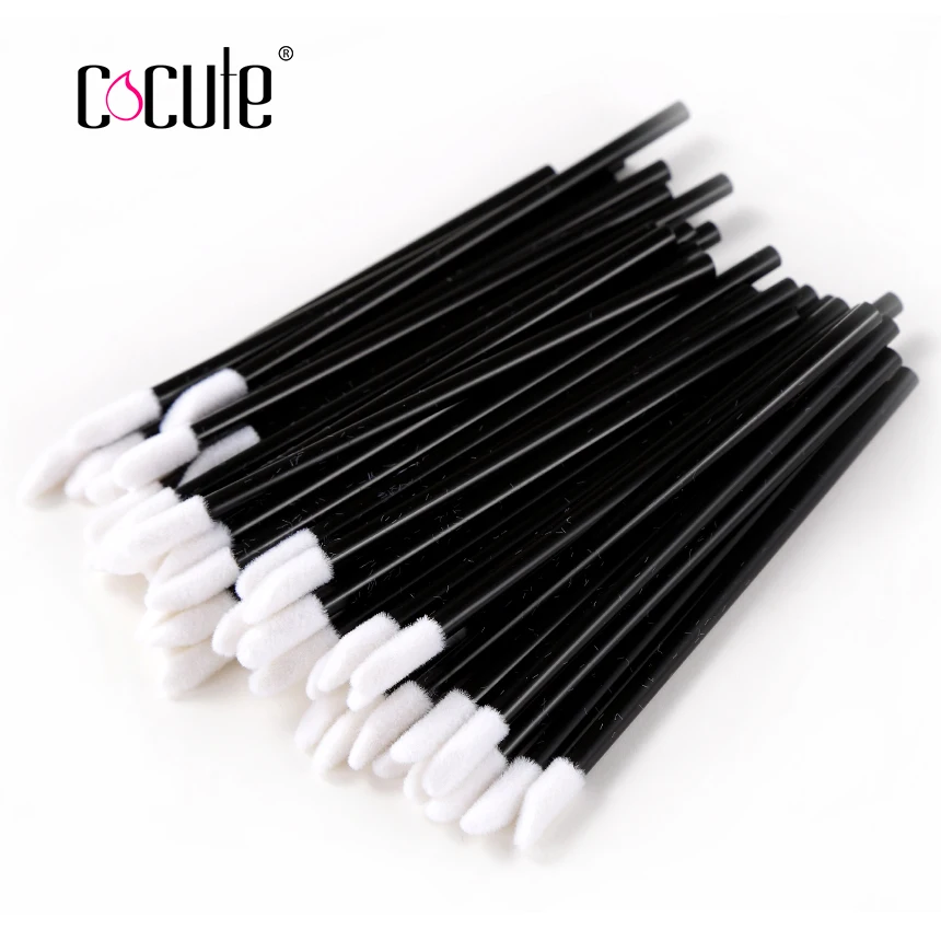 50 шт./лот одноразовый двухсторонний губчатый аппликатор для макияжа кисть