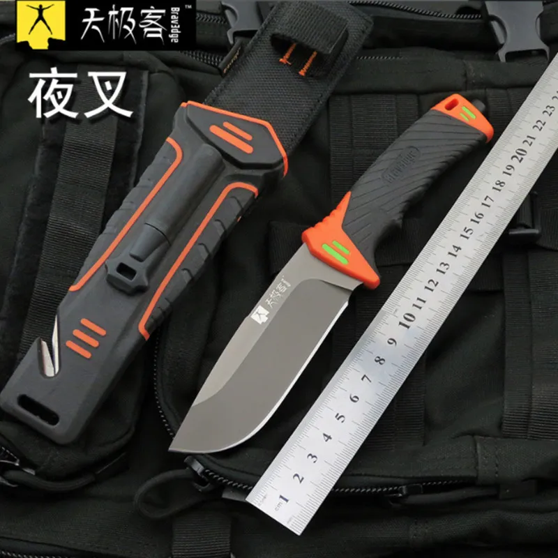 Красный Bravedge 440C стальной 60HRC тактический нож для выживания в полевых условиях нож для дайвинга прямой нож инструмент для самозащиты с наружным EDC ножом - Цвет: Красный