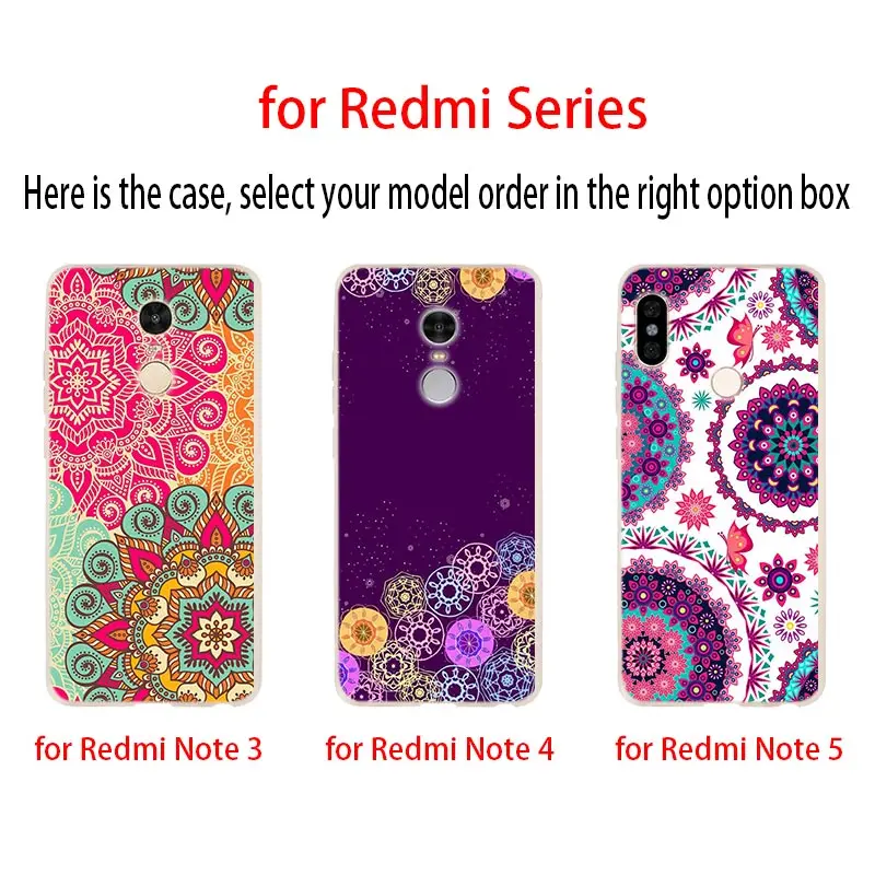 Чехол для телефона для Xiaomi redmi Примечание 8 iPhone 7 6 plus 5 iPad Pro Чехол redmi 7 8 6pro 6a s2 5a 4a 4x y3 5plus 7A Винтаж Мандала с цветочным узором