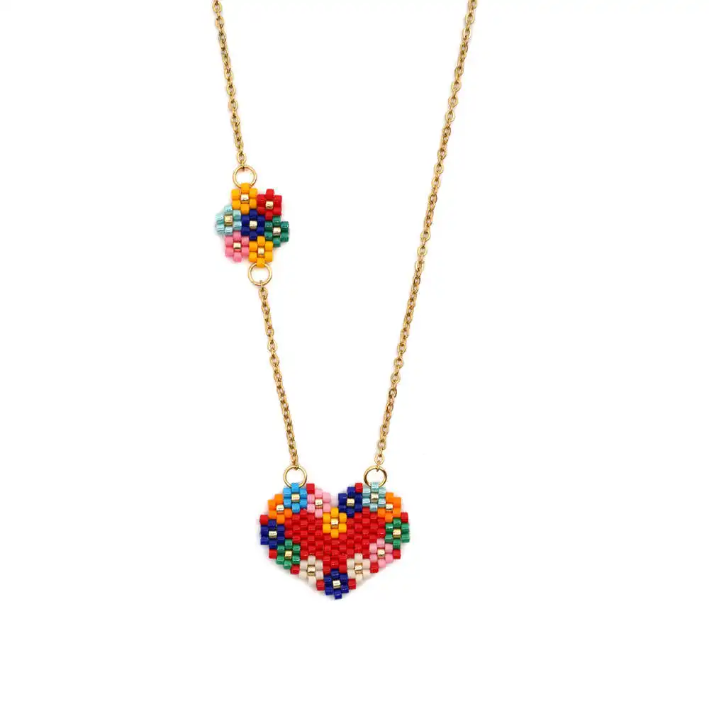 Go2boho 2021 Miyuki цветочные ожерелья для женщин в богемном стиле с подвеской форме