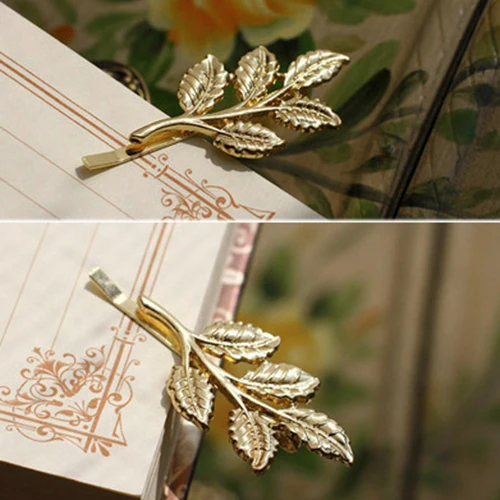 1pc Fashion Lovely Women Girl Alloy Leaf Hair Clip Pin for Wedding Party Jewelry Accessory Xmas Gift Wholesale | Украшения и