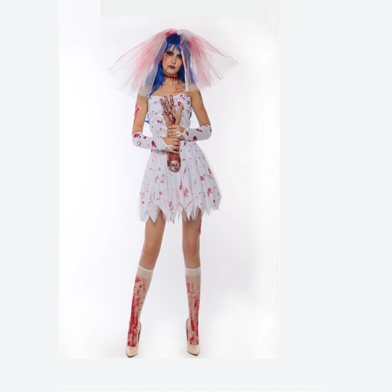 Маскарадные костюмы на Хэллоуин костюм призрака невесты для женщин взрослых