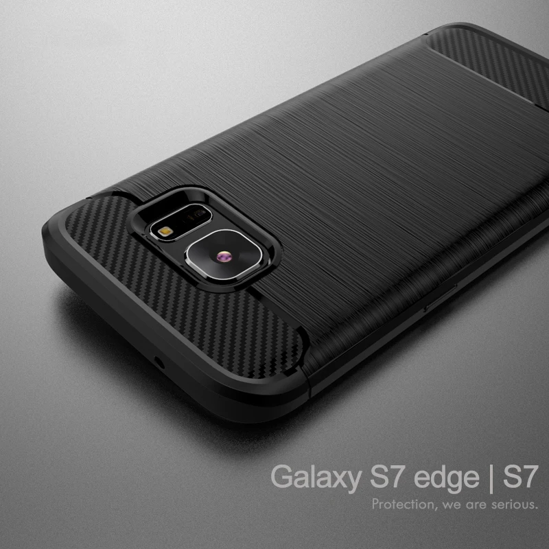 Quusimple Телефон чехол для Samsung Galaxy S7 край крышки углерода Волокно Мягкий