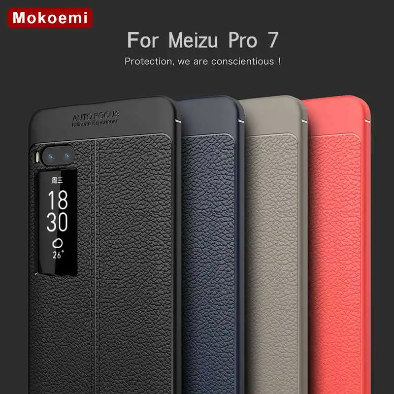 Mokoemi Модный чехол с узором Личи Ударопрочный Мягкий 5 2 "для Meizu Pro 7 для Plus