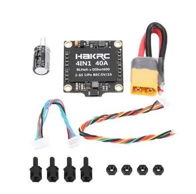 40A ESC HAKRC 15A 20A 30A 40A 50A 4в1 50A 3-6S BLHeli_32 5V 3A BEC Dshot1200 Мини Размер ESC для DIY квадрокоптера FPV гоночный Дрон - Цвет: 40A ESC