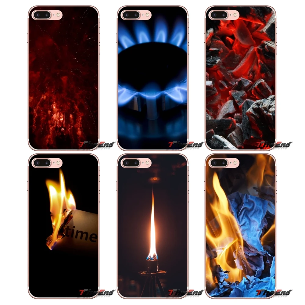Для samsung Galaxy S2 S3 S4 S5 мини S6 S7 край S8 S9 плюс Примечание 2 3 4 5 8 coque Fundas пламя огня ТПУ