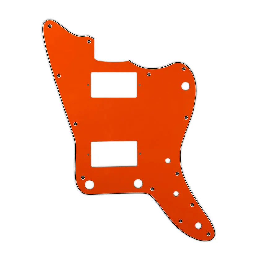 4Ply Orange Pleroo Customizeiont Pickguard-для MIJ Jazzmaster гитары Pickguard с PAF хамбакер без верхних рогов отверстия - Цвет: 4Ply Orange