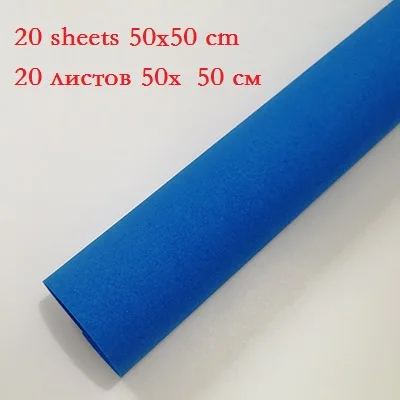 Foamiran пенная бумага 20 листов 50x50 см цветная EVA крафт бумага 1 мм Материалы DIY Spong бумага s школьное украшение для детей - Цвет: 13