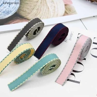 kewgarden 16mm 78 dotted line edge stripe satin ribbons packaging ribbon handmade tape diy bowknot clothing accessories 8ylot
