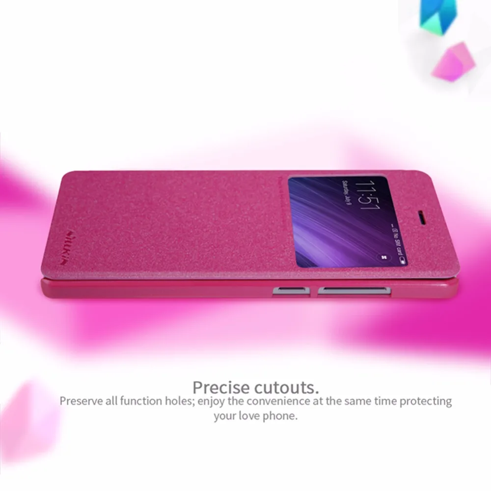 10 шт./лот оптовая продажа Nillkin Sparkle Leather Case для Xiaomi Redmi 4 Pro 5.0 дюймов жемчужный