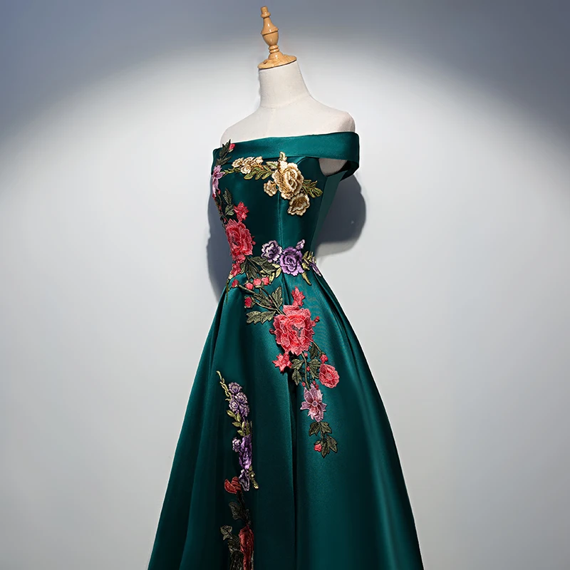 Vestidos De Gala, короткое платье для выпускного вечера с тяжелыми цветами, es, стиль, вырез лодочкой, платье для выпускного вечера, Vestidos De Coctel, ТРАПЕЦИЕВИДНОЕ платье для выпускного вечера es