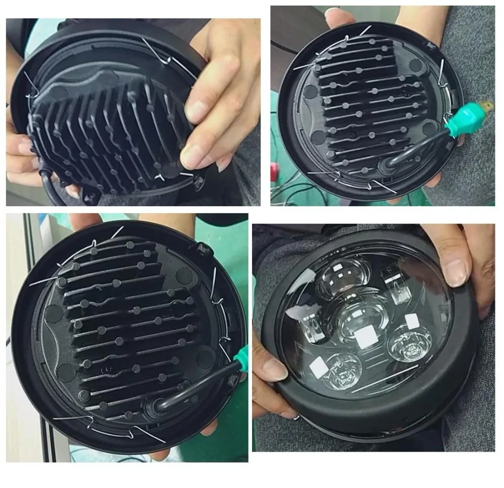 Черный набор 5 3/4 &quot5 75 дюймов Moto Led корпус фары стакан для мотоцикла Harley Davidson