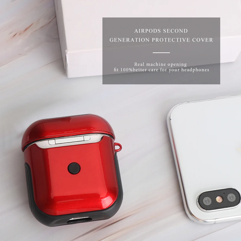 IKSNAIL для Airpods чехол с беспроводной Bluetooth чехол для наушников для Apple Air Pods чехол для наушников чехол для Airpods 2