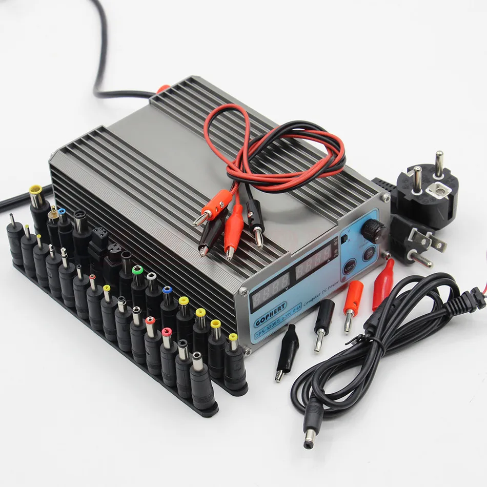 Мини cps-3205II источник питания постоянного тока + разъем кабеля EU UK US adapter OVP/OCP/OTP с
