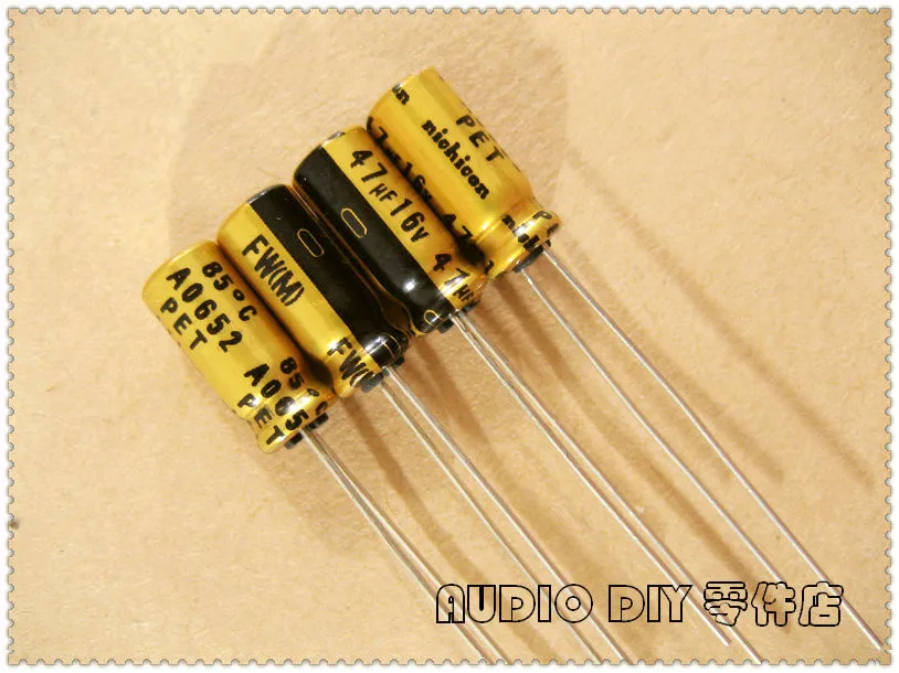 50pcs Nichicon FW Series 47uF/16V Audio Electrolytic Capacitor | Электронные компоненты и принадлежности