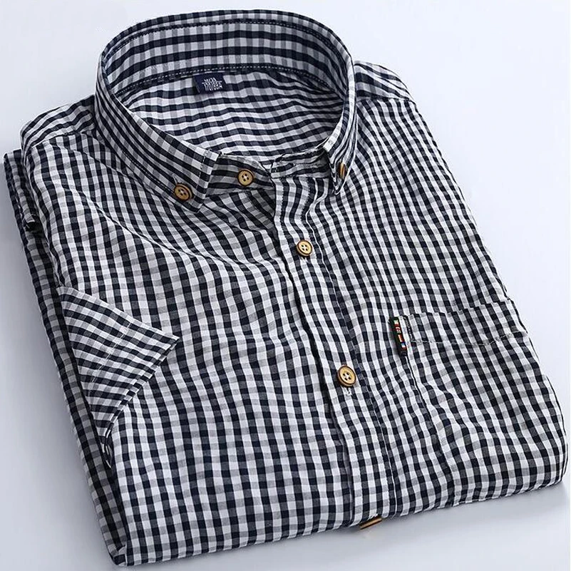Высококачественная Мужская рубашка 2017 брендовая деловая повседневная с