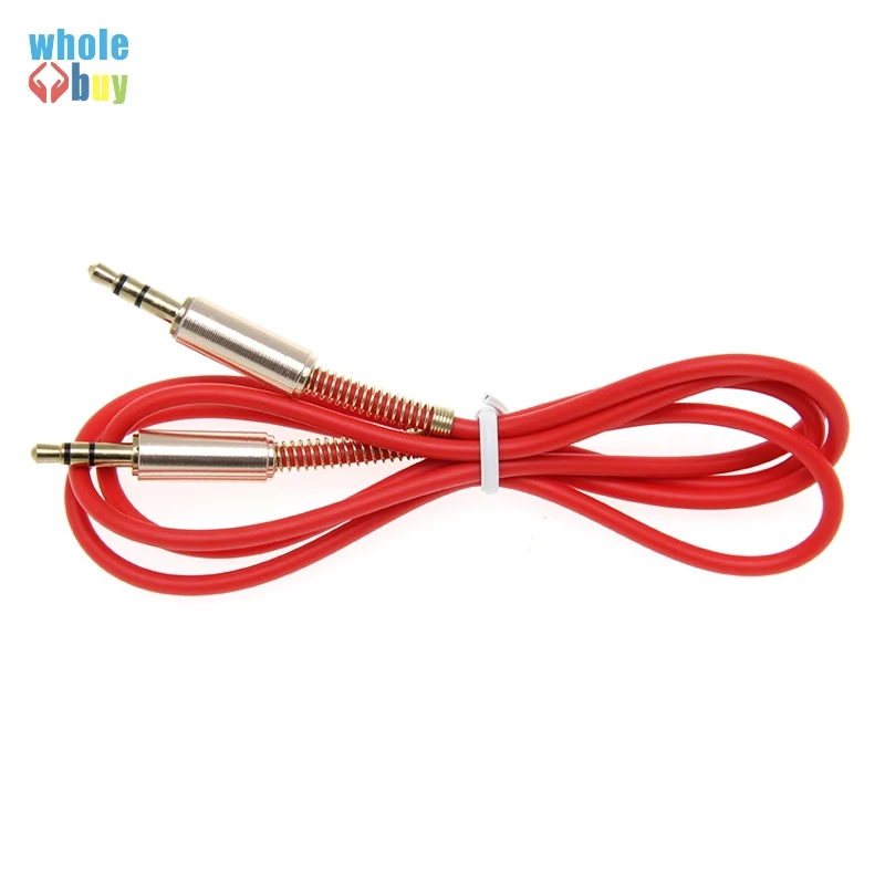 3.5MM Audio Cable 3.5 Male to Jack AUX Headphone Speaker For iPhone Car Cord Spring 300pcs/lot | Электроника