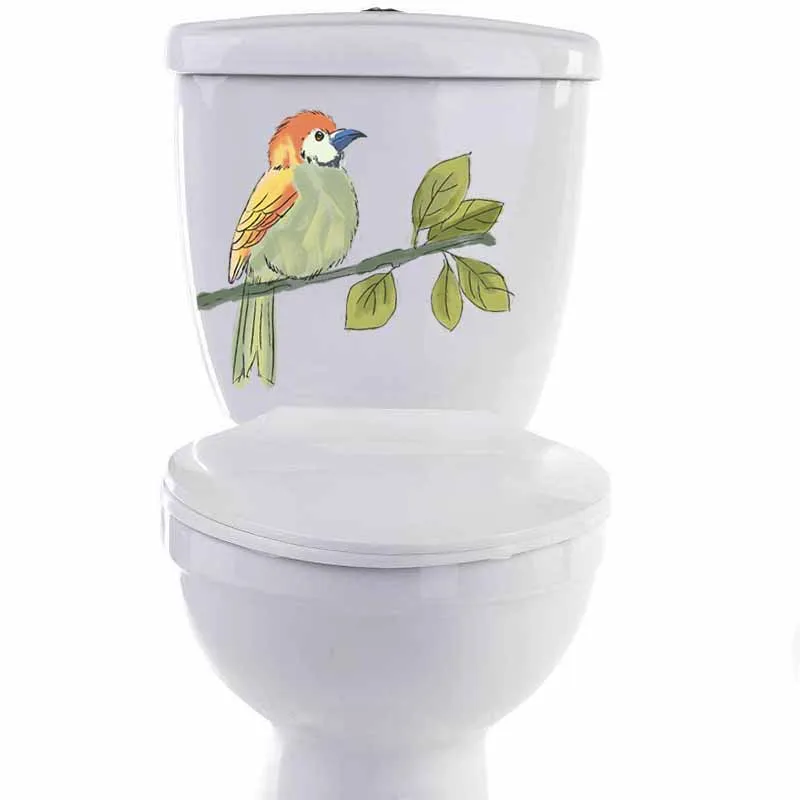 YOJA 23 4X20 2 см WC наклейки для унитаза домашний декор Классический стиль цветок птицы
