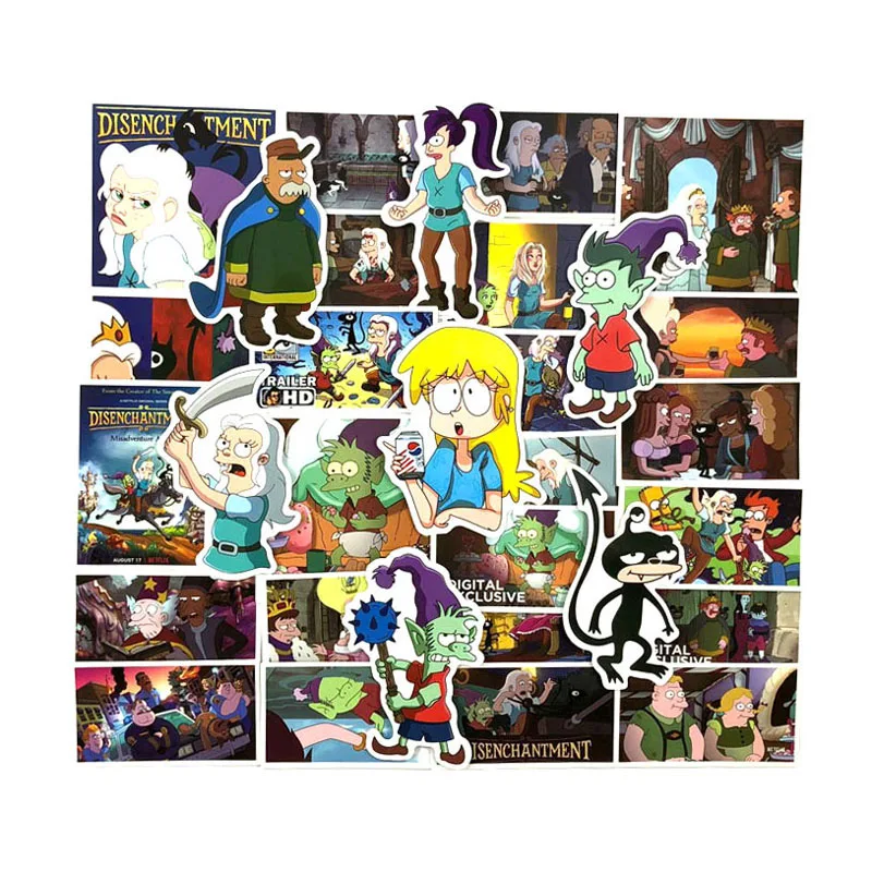 39 шт./лот Disenchantment граффити наклейка s для ноутбука холодильник велосипед мотоцикл DIY креативный альбом декоративная подарочная наклейка