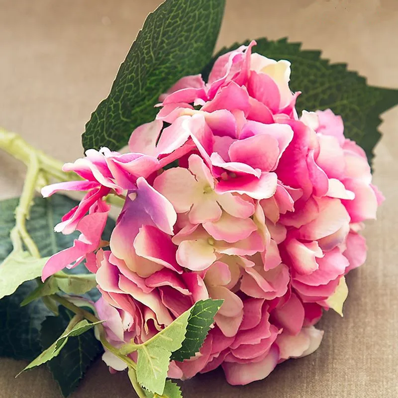 5 шт. гортензии с длинным филиал листья искусственных цветов hortensia Свадебные дома