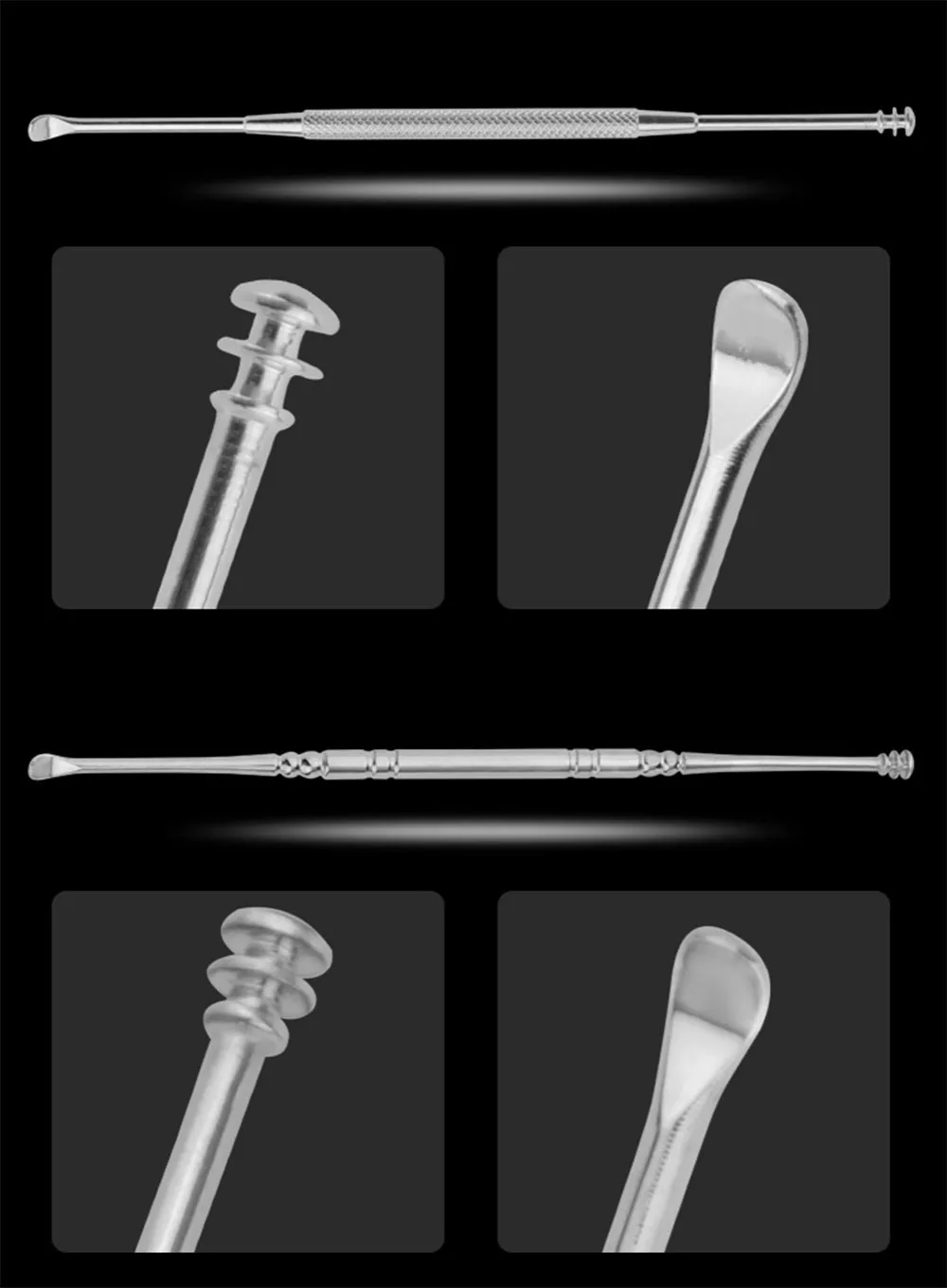 6 шт./компл. Ear Wax pick ers ёршик из нержавеющей стали Ear pick средство длоя удаления воска кюретка Ear pick Cleaner Ear Cleaner ложка Earwax#262467