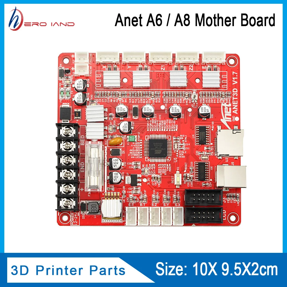 

For Anet A2 A6 A8 Anet A1284-Base V1.7 Base Control Board Mother Board Mainboard DIY Self Assembly 3D Desktop Printer RepRap i3
