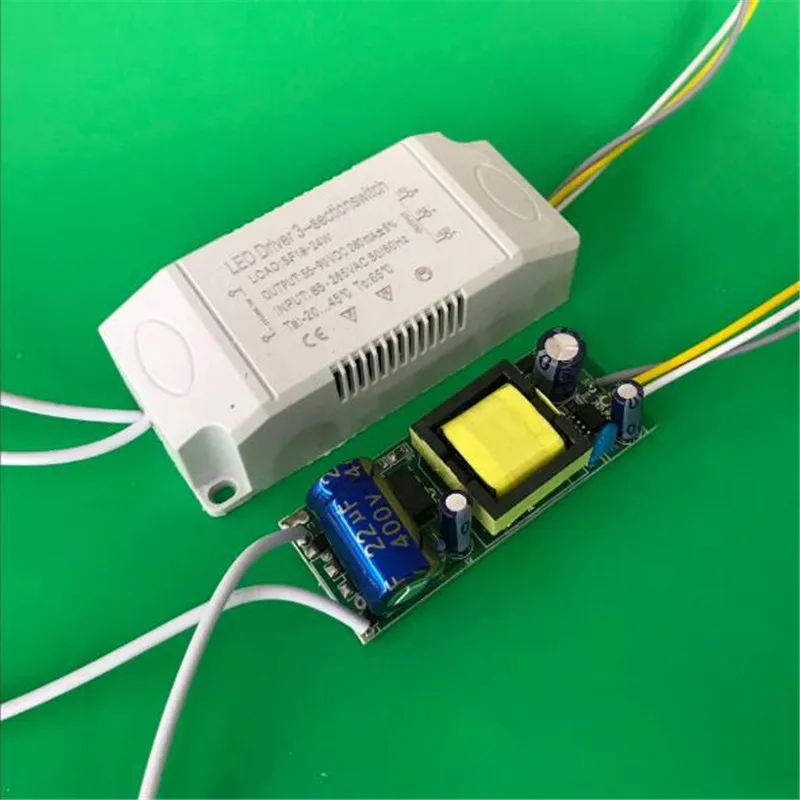 Сегмент двойной цвет белый теплый белый трансформатор 5730SMD светодиодный привод мощность 18 Вт-24 Вт потолочный световой драйвер