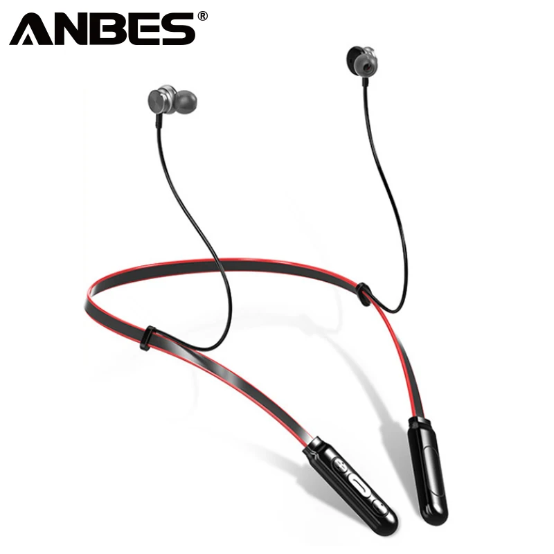 ANBES Q9 Шейным Беспроводные bluetooth наушники гарнитуры Спорт висит шеи с микрофоном