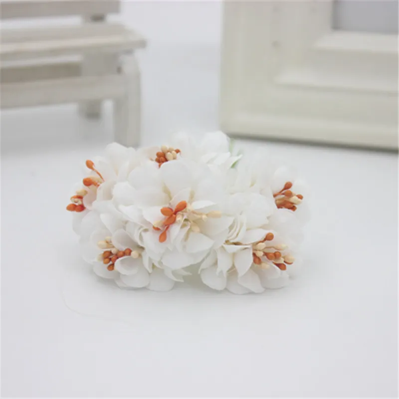 Недорогие Искусственные цветы с плавными шелковыми тычинками 6 шт. букет для