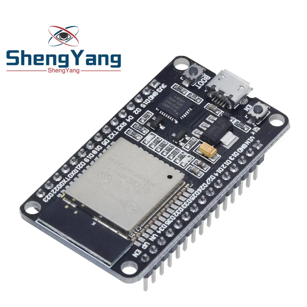 ESP32 ESP-32 ESP32S ESP-32S CP2102 беспроводной WiFi Bluetooth макетная плата Micro USB двухъядерный усилитель мощности фильтрующий модуль