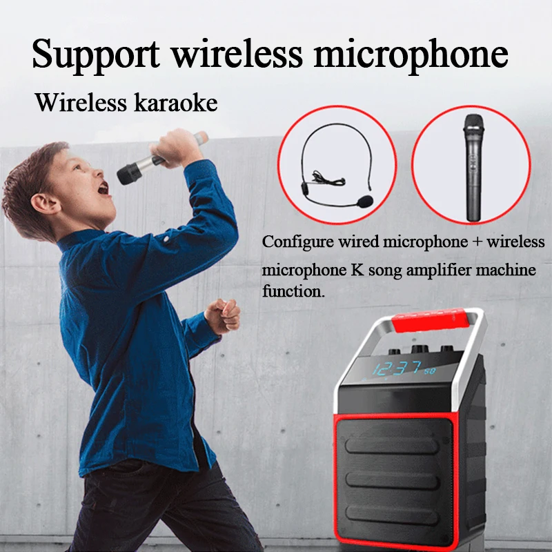 SOAIY беспроводной Bluetooth динамик открытый большой объем сабвуфер квадратный танец