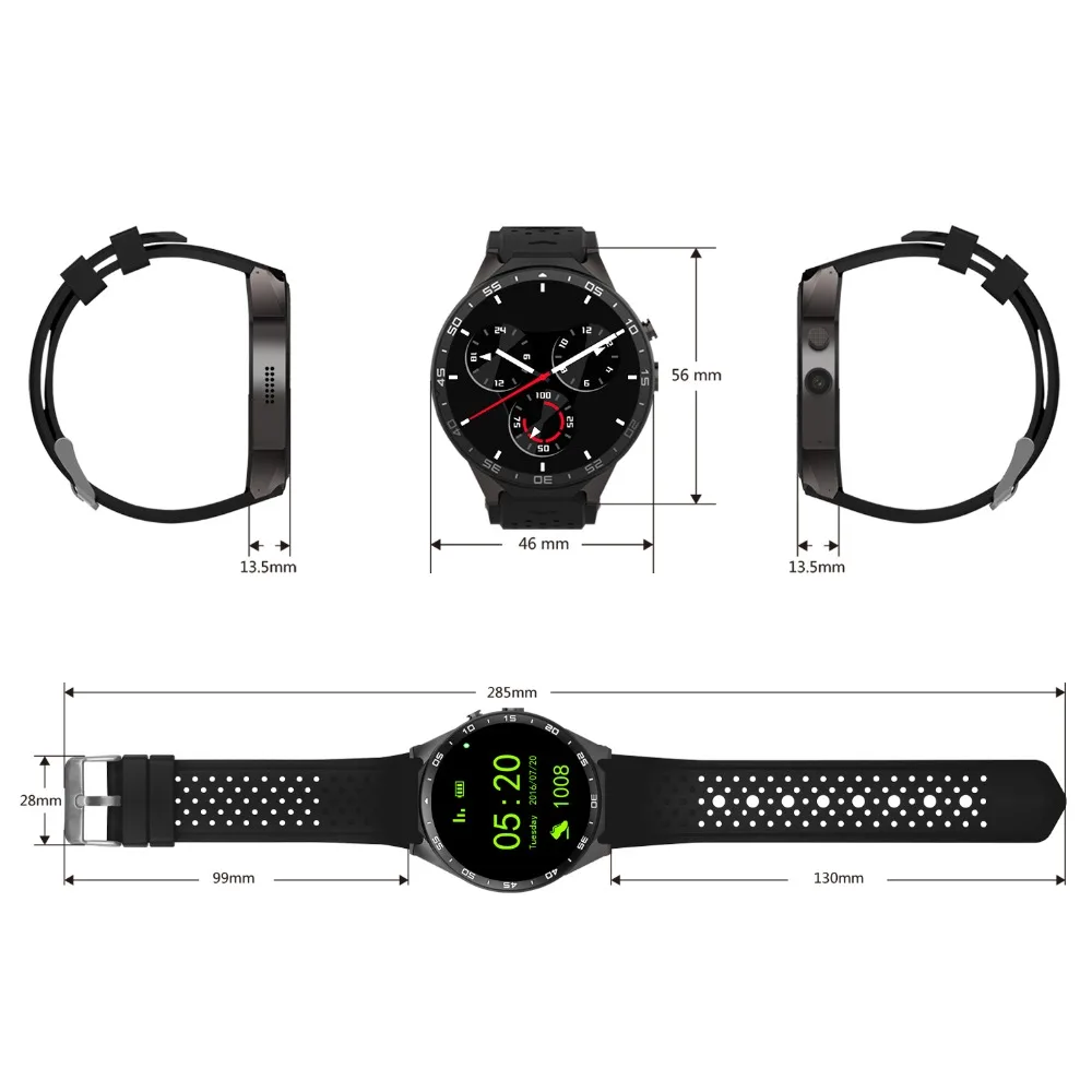 MOCRUX KW88 Шагомер Смарт-часы Android Smartwatch монитор сердечного ритма часы телефон Smartwatch Android gps с 2MP камерой